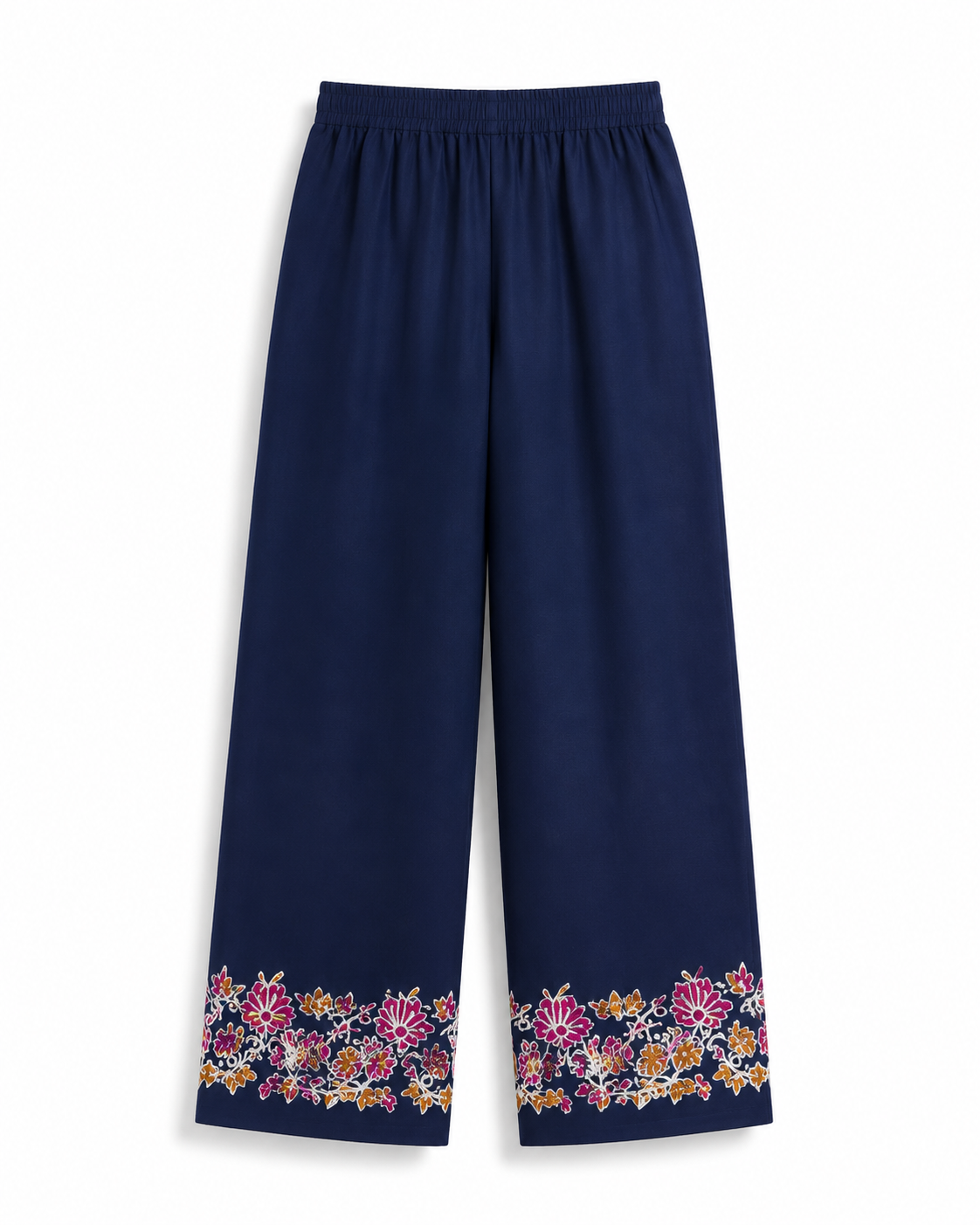 Noor : Aari embroidery summer Co-Ord Set | Dark Blue